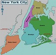 Map of NYC 5 boroughs & neighborhoods