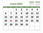 Calendario Marzo 2022 de México | WikiDates.org