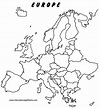 Blank Map of Europe, printable Outline Map of Europe