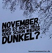 November: wird es jetzt noch hell?