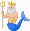 Dibujos animados de poseidon | Vector Premium