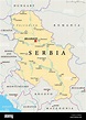 La Serbia Mappa Politico Immagine e Vettoriale - Alamy