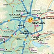 Detailed Map of Santiago Chile--shows location of San Bernardo ...