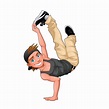 Boy dancing breakdance Vector | Free Download