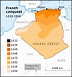 Map of the French colonial conquest of Algeria : r/MapPorn