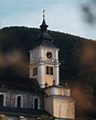 Clock Tower of Lilienfeld Abbey in Austria during the Sunset Stock ...