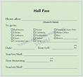 Free Printable Hall Pass Template | Free Printable
