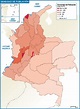 Colombia mapa poblacion | Vector maps