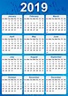 Free Download Printable Yearly Calendar 2019 Ai Vector Print Template ...