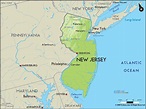Geographical Map of New Jersey and New Jersey Geographical Maps