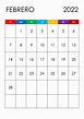 Febrero 2022 En 2022 Calendario Para Escribir Plantilla Calendario ...