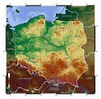 Grande mapa físico de Polonia | Polonia | Europa | Mapas del Mundo