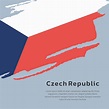 Ilustración de la plantilla de la bandera de la república checa ...