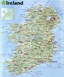 Gran mapa de carreteras de Irlanda con todas las ciudades, aeropuertos ...