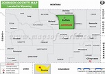Johnson County Map, Wyoming