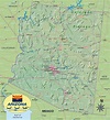 Karte von Arizona (Bundesland / Provinz in Vereinigte Staaten, USA ...