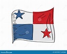 Bandera de Panamá ilustración del vector. Ilustración de naturalizado ...