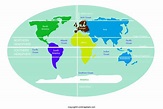 Printable World Map With Hemispheres In Pdf Template World Map | Images ...
