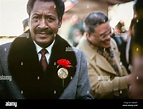 Chicago Mayor Eugene Sawyer campaigning for re-election in the city's ...