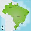 Brasil mapa de capital - Capital de Brasil en el mapa (América del Sur ...