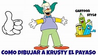 Como Dibujar a Krusty el Payaso - How to Draw Krusty the Clown ...