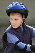 Young Boy in Protective Helmet Stock Photo - Image of blue, attractive ...