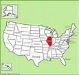 Illinois location on the U.S. Map - Ontheworldmap.com