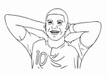 Kylian Mbappé Jersey Coloring Page - Free Printable Coloring Pages