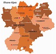 Lyon region map - Lyon region france map (Auvergne-Rhône-Alpes - France)