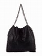 Stella McCartney Vegetarian Suede Falabella Shoulder Bag - Black ...