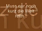 Tim Bendzko - Nur noch kurz die Welt retten/ Lyrics - YouTube