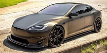 Satin Gold Dust Tesla Model S Plaid Feels Ready for Anything With Posh ...