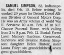 Samuel Simpson (1915-1999): homenaje de Find a Grave