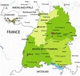 Map of Baden Wurtternberg in Germany