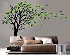 Large Tree Blowing in The Wind Tree Wall Decals Wall Sticker Vinyl Art ...