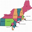 Map of northeast region of USA - USA northeast region map (Northern ...