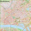 Detailed map of Bratislava