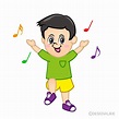 Dancing Boy Cartoon Free PNG Image｜Illustoon