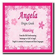 Angela Personalised Name Meaning Coaster - The Card Zoo