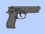 Cómo dibujar una pistola 9mm: 6 pasos (con fotos)