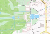 Schloss Nymphenburg Stadtplan mit Satellitenfoto und Hotels von München