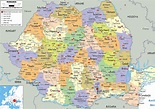 Detailed Political Map of Romania - Ezilon Maps
