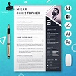 2 Page Professional Simple Graphic Designer Resume Template Word Clean ...