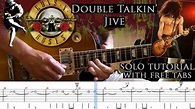 Guns N' Roses - Double Talkin' Jive guitar solo lesson (with tablatures ...