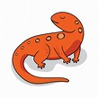ilustración de animales de salamandra de dibujos animados de tritón ...