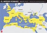 Un mapa simplificado del imperio romano en los siglos 1 y 2 a. C ...