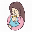 Mother and her baby. 2143252 Vector Art at Vecteezy
