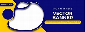 Premium Vector | Yellow and dark blue banner template design