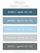 Winter Color Palette - Hex and RGB Color Codes