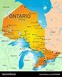Ontario province map Royalty Free Vector Image